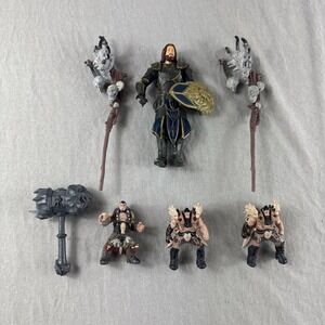 2016 Jakks Pacific Legendary Warcraft 6" Lothar Action Figure Lot of 7 Weapons